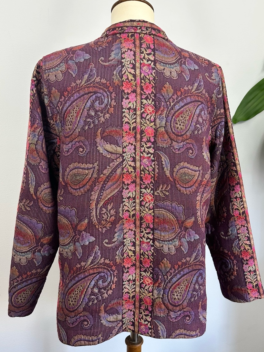 Bohemian Women's Boho Rainbow Cottagecore Grandma Tapestry Embroidered Jacket B2